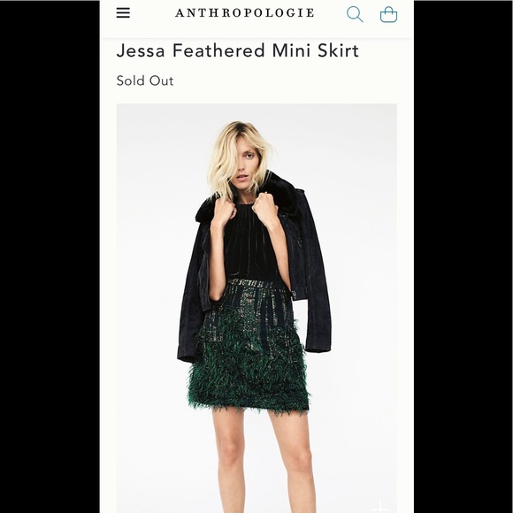 Jessa feathered mini skirt Clearance